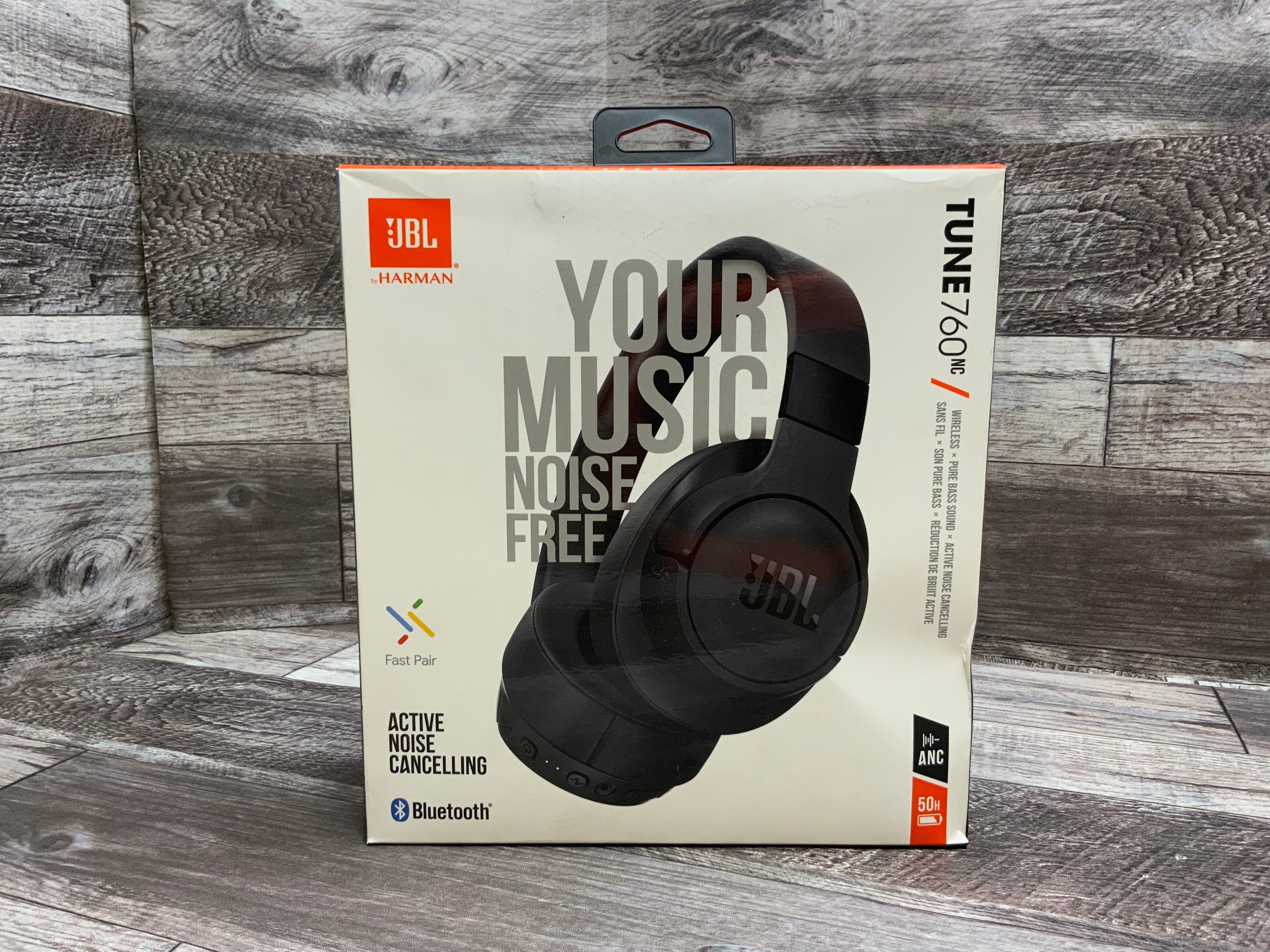JBL Tune 760NC Noise-Cancelling Wireless Over-Ear-Headphones (Black) (8067190849774)